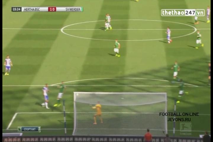 VIDEO clip bàn thắng: Hertha Berlin BSC 2 - 2 Werder Bremen(Vòng 1 Bundesliga)